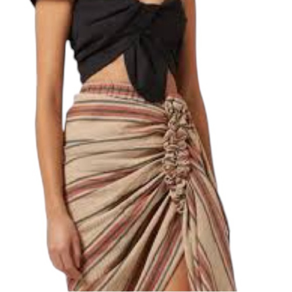 NWT Just Bee Queen Tulum Ruched High-Low Skirt - Size XS